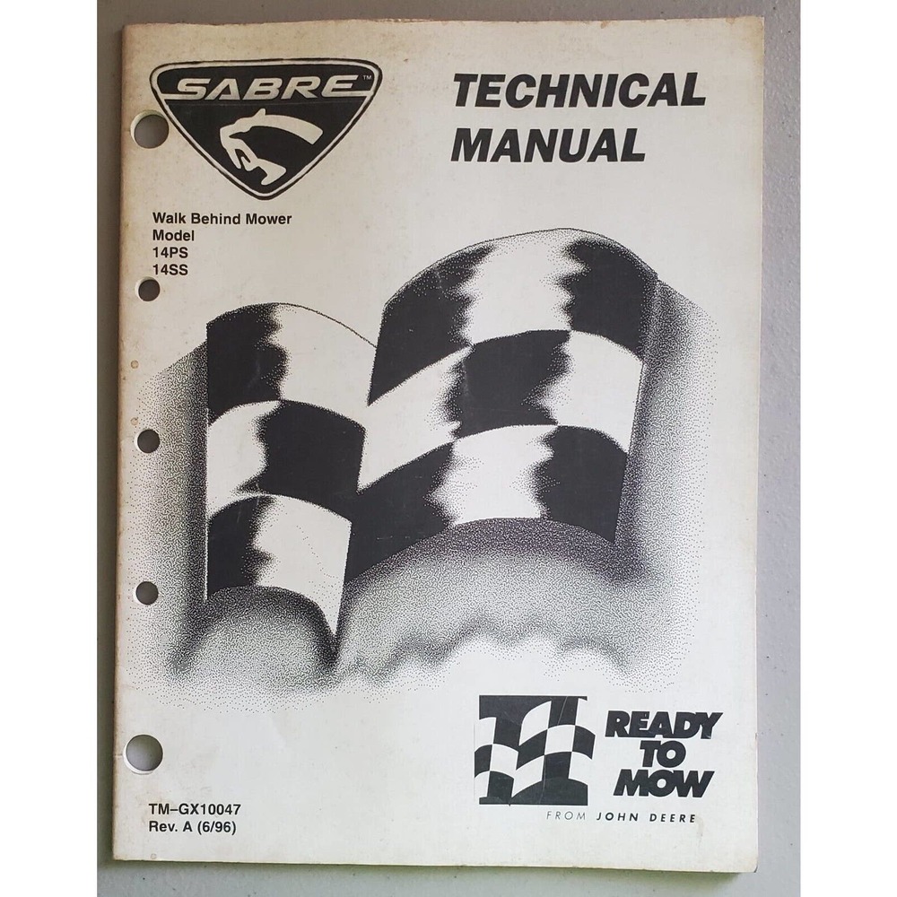 John Deere Sabre Lawn Tractors TMGX10047 Technical Manual